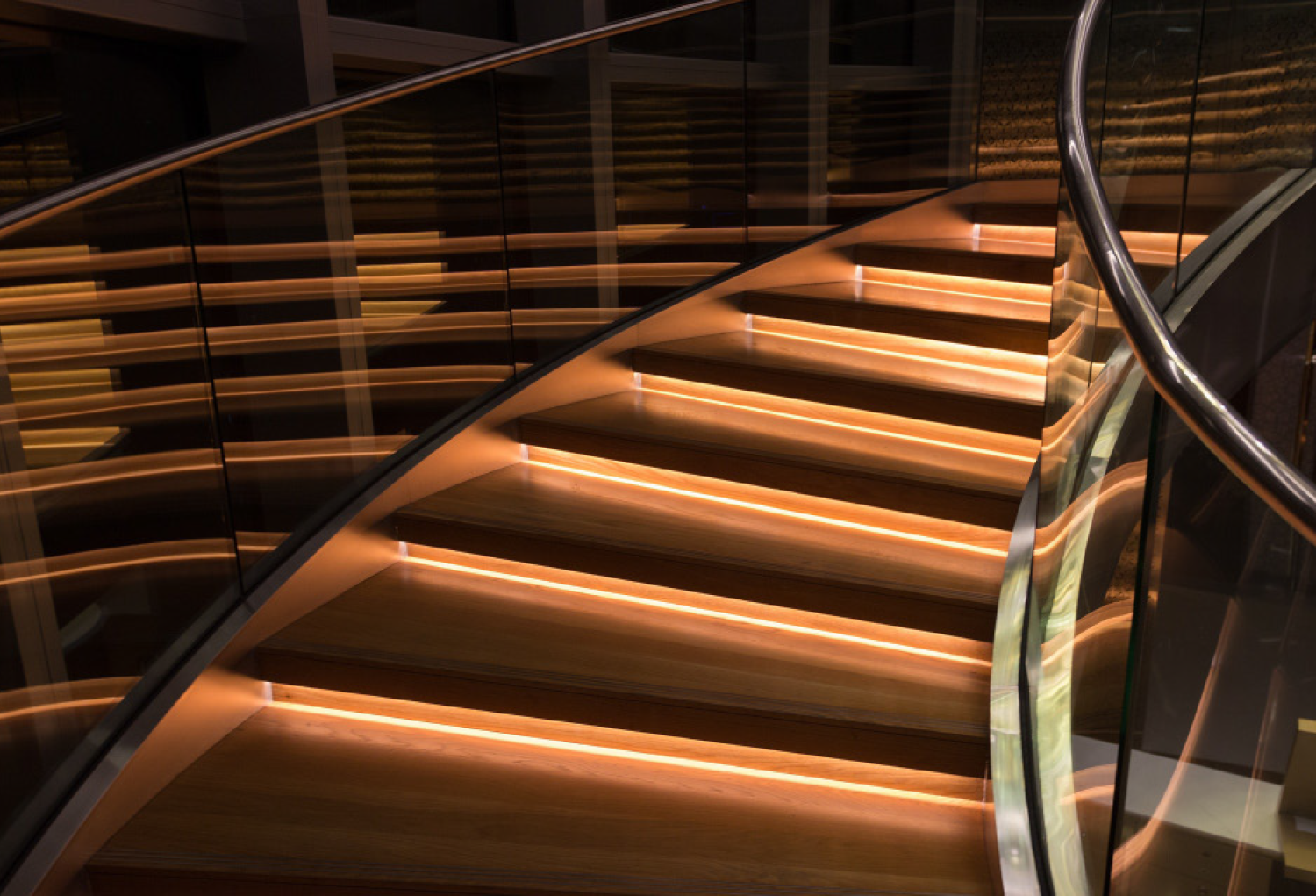 Beleuchtete Treppe