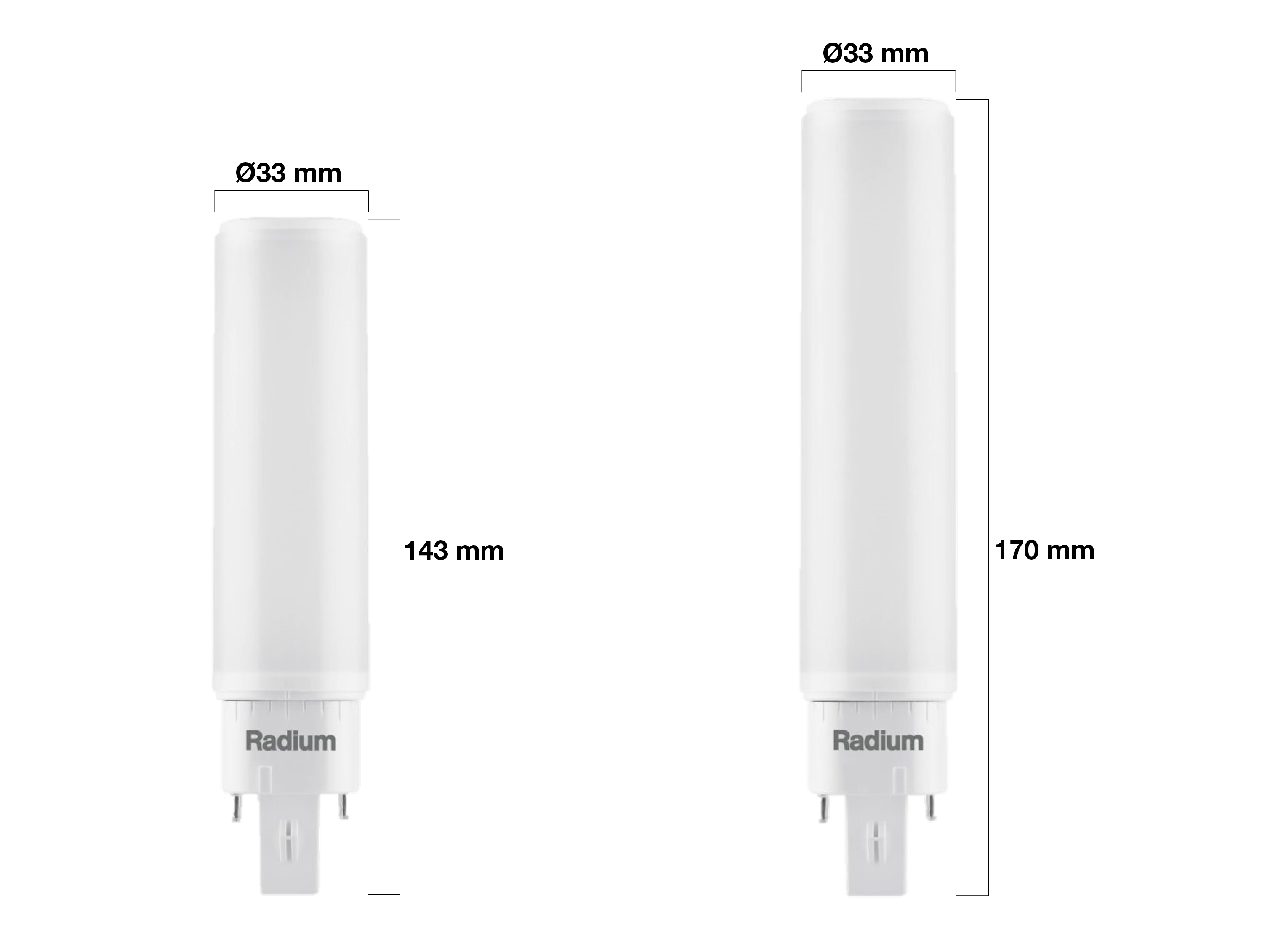 LED DUO E UN Dimensions