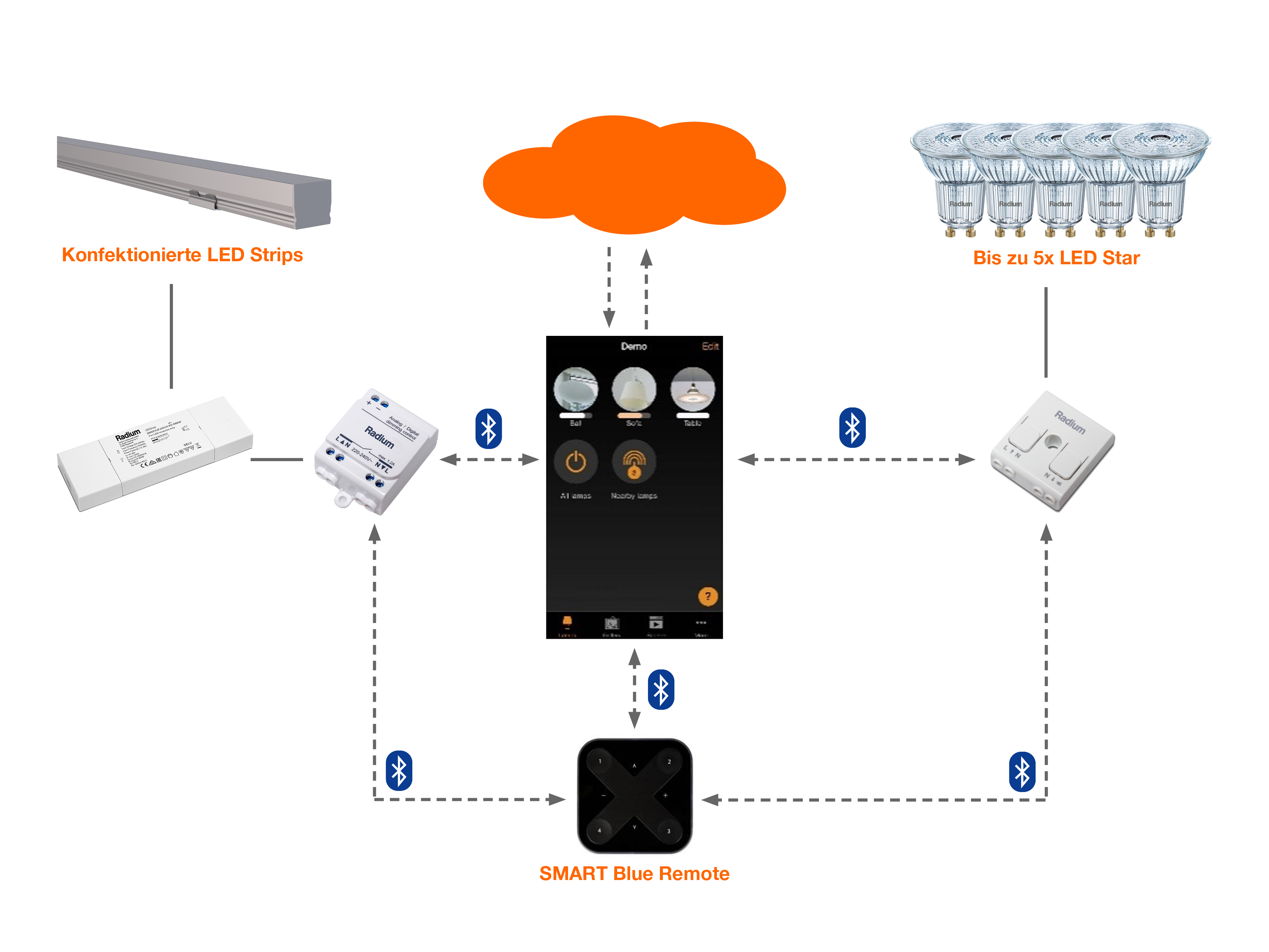 Mesh Network Smart Blue Remote