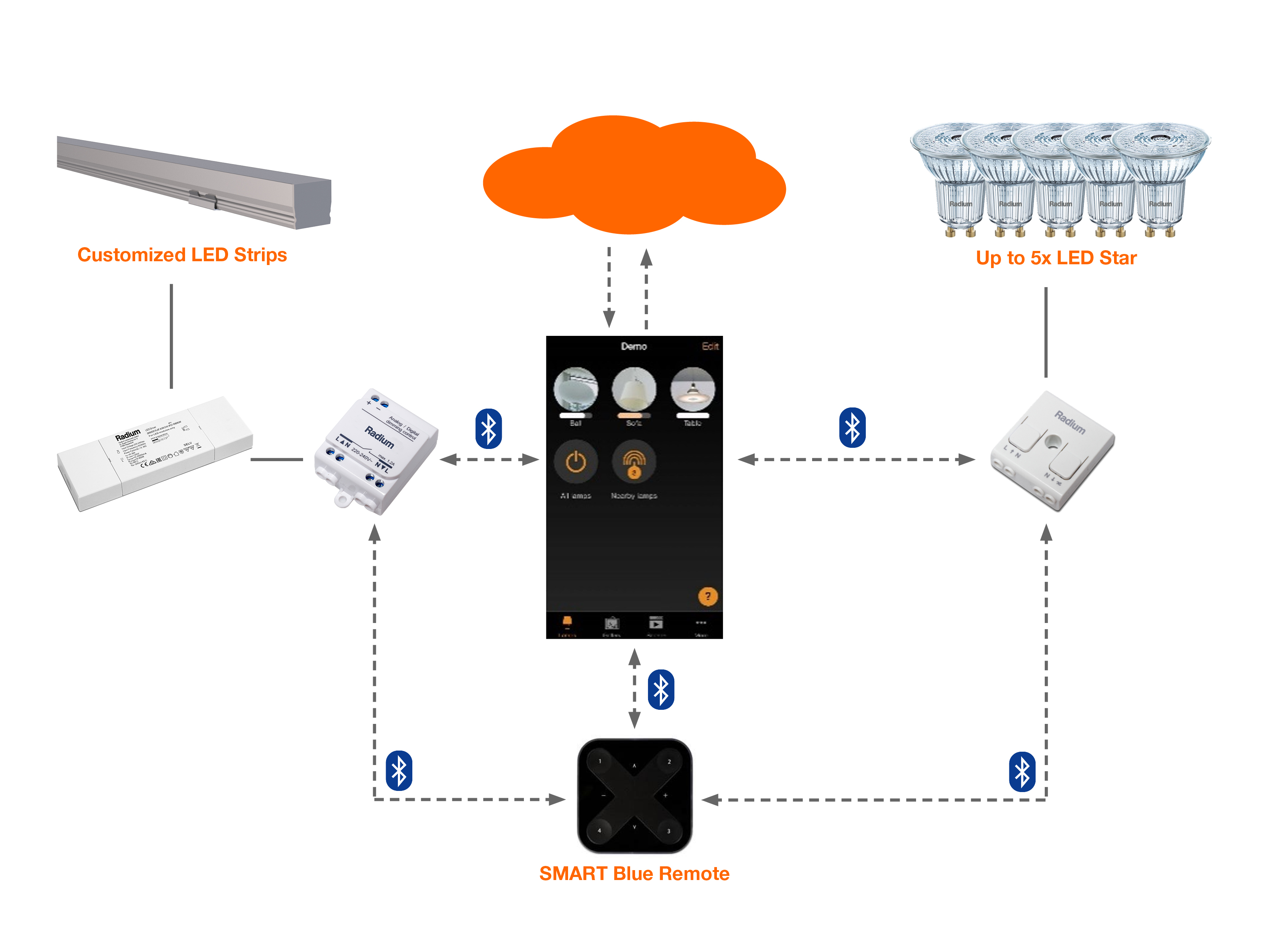 Mesh Network Smart Blue Remote
