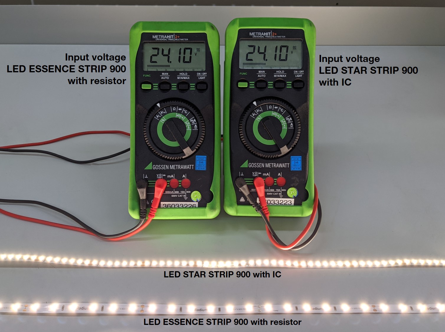 LED Strips Measurement Input voltage