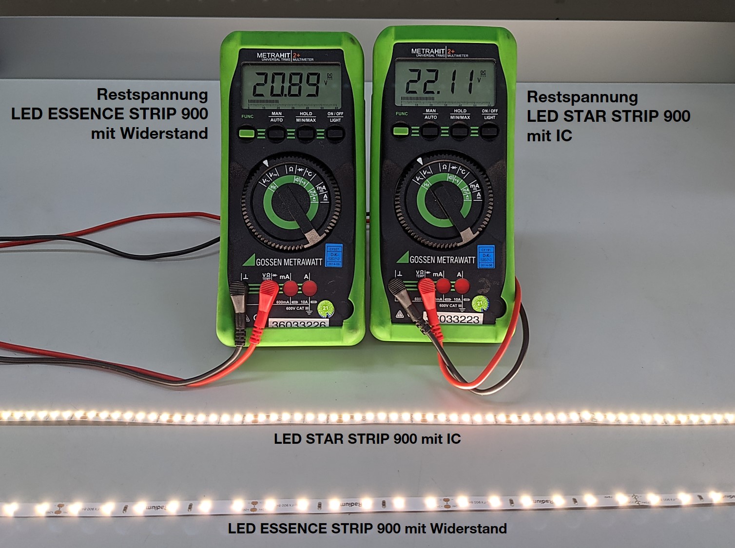 Messung Restspannung LED Strips