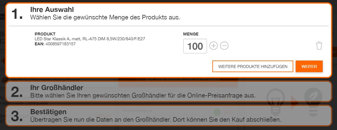 ELBRIDGE - Produktauswahl