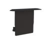 Embout pour profil + couvercle M, Endcap MEDIUM profil aile noir