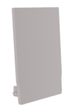 Embout pour profil + couvercle M, Endcap MEDIUM profil en U 27/39 gris
