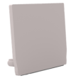 Embout pour profil + couvercle M, Endcap MEDIUM profil en U plat 27/23,8 gris