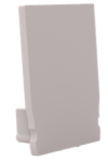 End cap for profile + cover S, Endcap SMALL U-profile 17.3/24,7 grey
