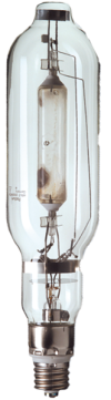 Metal halide lamp with quartz burner , HRI-T 2000W/N/I/400/E40