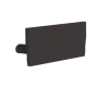 Embout pour profil + couvercle M, Endcap MEDIUM Profil en U plat noir