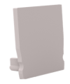 Embout pour profil + couvercle S, Endcap SMALL profil en U 17.3/18,3 gris