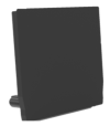 Embout pour profil + couvercle M, Endcap MEDIUM profil en U plat 27/23,8 noir