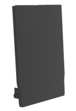 End cap for profile + cover M, Endcap MEDIUM U-profile 27/39 black