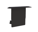 Embout pour profil + couvercle M, Endcap MEDIUM profil aile noir