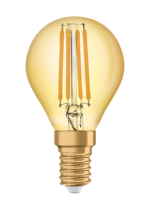 LED Ambiente LUX Lampe sphérique, RL-D22 824/C/E14 FIL Gold