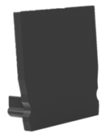 Embout pour profil + couvercle S, Endcap SMALL profil en U 17.3/18,3 noir