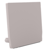 End cap for profile + cover M, Endcap MEDIUM U-profile FLAT 27/23,8 grey