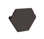 End cap for profile + cover S, Endcap SMALL corner profile 20.9/20.9 black
