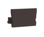 Embout pour profil + couvercle S, Endcap SMALL Profil en U plat 17.3/9.6 noir