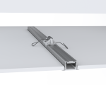 Building-in aluminium profile for 1 LED-strip, Wing profile SMALL, length 3m