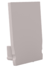 Embout pour profil + couvercle S, Endcap SMALL profil en U 17.3/24,7 gris