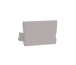Embout pour profil + couvercle S, Endcap SMALL Profil en U plat 17.3/9.6