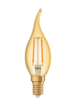 LED Ambiente LUX Flamme, RL-CA22 824/C/E14 FIL Gold