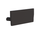 Embout pour profil + couvercle M, Endcap MEDIUM Profil en U plat noir
