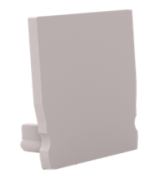 Embout pour profil + couvercle S, Endcap SMALL profil en U 17.3/18,3 gris