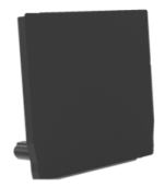 End cap for profile + cover M, Endcap MEDIUM U-profile FLAT 27/23,8 black