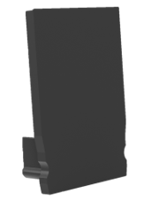 Embout pour profil + couvercle S, Endcap SMALL profil en U 17.3/24,7 noir