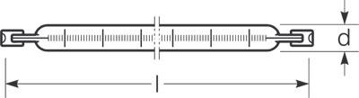 Zeichnung - Halogenlampe für Bühnenbeleuchtung, RJH-TS 2000W/230/C/R7S