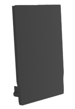 End cap for profile + cover M, Endcap MEDIUM U-profile 27/39 black