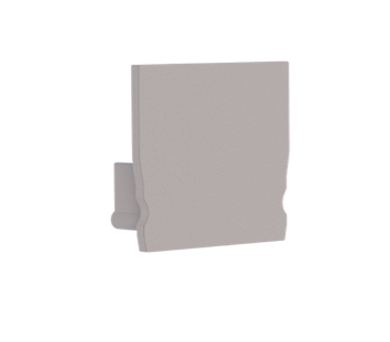 Embout pour profil + couvercle S, Endcap SMALL U-profil 17.3/16 blanc