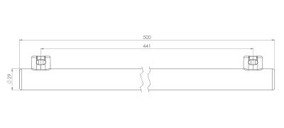 Zeichnung - LED linear lamp, clear , RL-RAL2 60 DIM 9W/230/827/C/S14S