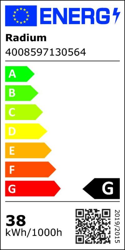 Energielabel - Compact fluorescent lamp Ralux®Twin , RX-TW 36W/830/2G10