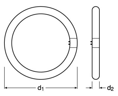 Zeichnung - Anneau de tube d'essence LED T9, RL-T9 C32 20W/840/G10Q EM