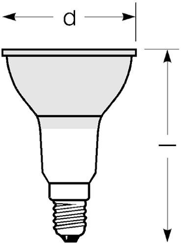 Zeichnung - LED Star PAR16 E14, RL-PAR16 50 DIM 927/36°/E14