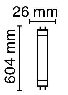 Zeichnung - Leuchtstofflampe Spectralux®Plus , NL-T8 18W/840/G13