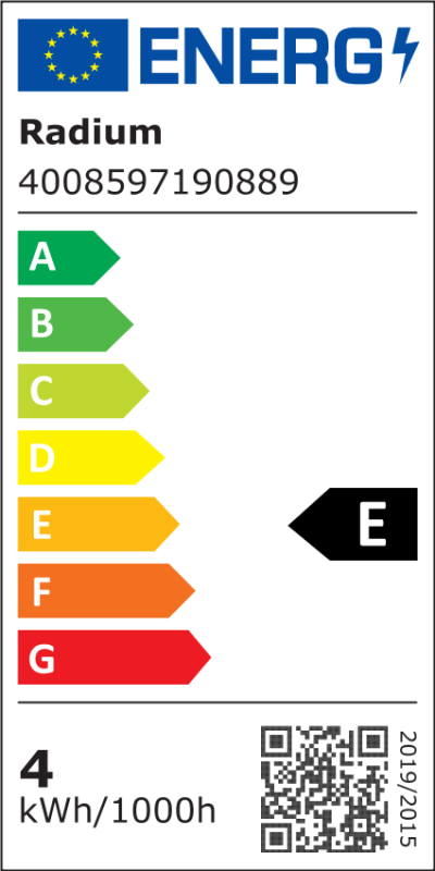 Energielabel - Classic A LED Essence, Filament, RL-A40 4W/230/C/827/E27
