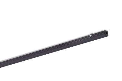 Aluminiumprofile black and Cover dark, SET XSMALL U BLACK 12/12 BLACK 1M