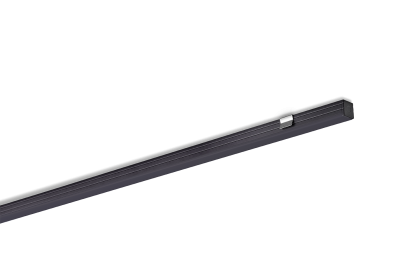 Produktbild - Aluminiumprofile black and Cover dark, SET XSMALL U BLACK 12/12 BLACK 1M