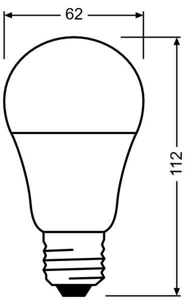 Zeichnung - LED StarPlus Klassik A, Helligkeitssensor, RL-A60 DL 8,5W/827/F/E27 HS