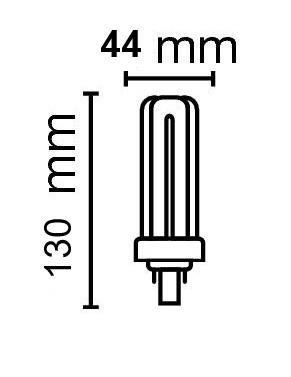 Zeichnung - LED EssenceTrio - Retrofit pour Ralux Trio, RL-TRIO26 840/GX24D/GX24Q-3