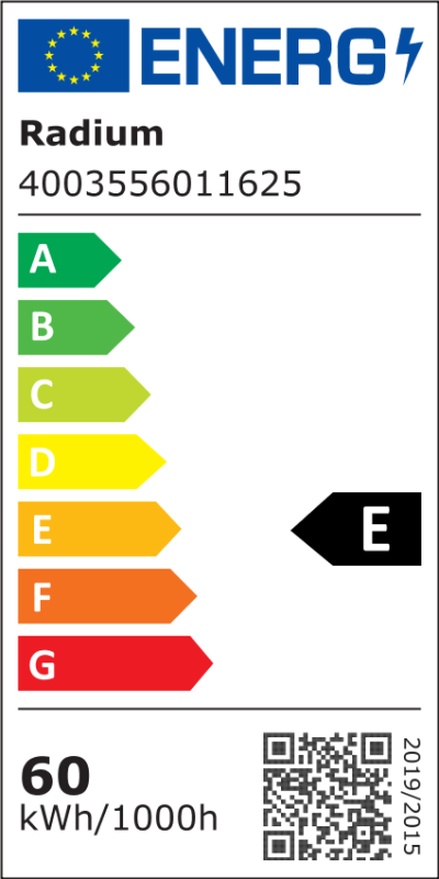 Energielabel - LED STRIP avec connecteur, LED STRIP 1500 EH 940/24V 5M