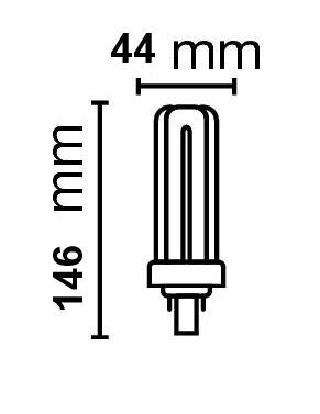 Zeichnung - LED EssenceTrio - Retrofit pour Ralux Trio, RL-TRIO32 840/GX24D/GX24Q-3