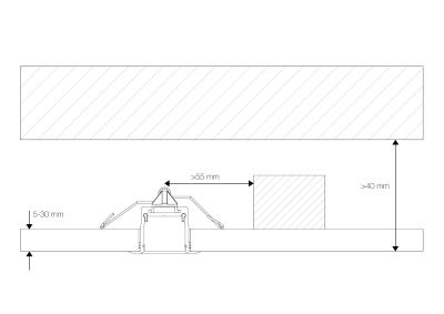 Zeichnung - Profil en aluminium intégré pour 2 bandes LED, Profil d'aile MEDIUM, longueur 3m