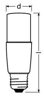 Zeichnung - LED tubular lamp, RL-T40 60 8W/230/827/F/E27 RO