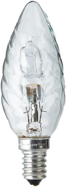Produktbild - Lampe halogène flamme torsadée, claire, RJH-CR 30W/230/C/XE/E14