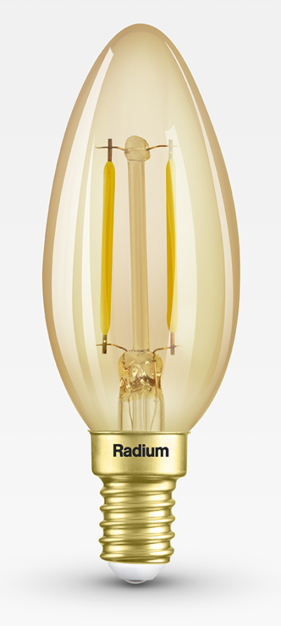 Produktbild - LED Ambiente LUX Flamme, RL-C22 824/C/E14 FIL Gold