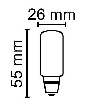 Zeichnung - Pear shape lamp 300°C,  frosted, P 25W/230/300C/F/E14